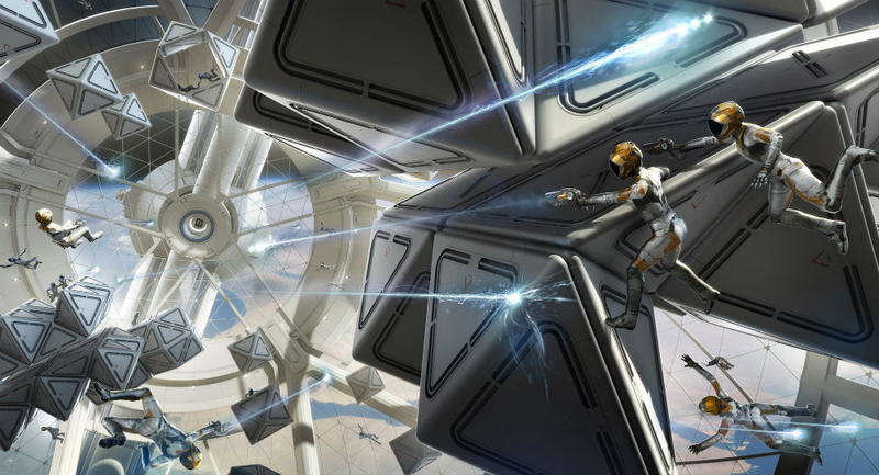 Illustration for article titled Ender's Game concept art is like the space combat of your dreams